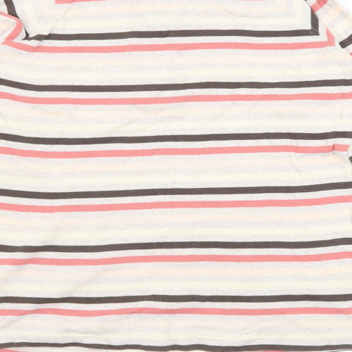 NEXT Womens Multicoloured Striped Polyester Pullover Sweatshirt Size 8 Button