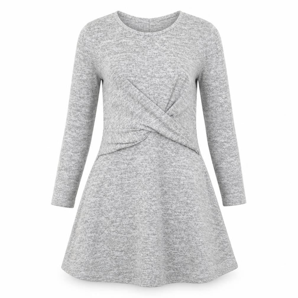 Dorothy Perkins Womens Grey Polyester Fit & Flare Size 12 Round Neck Pullover - Front Detail
