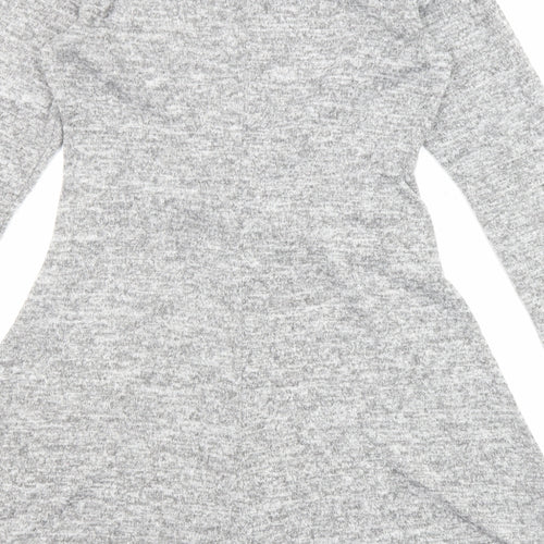 Dorothy Perkins Womens Grey Polyester Fit & Flare Size 12 Round Neck Pullover - Front Detail
