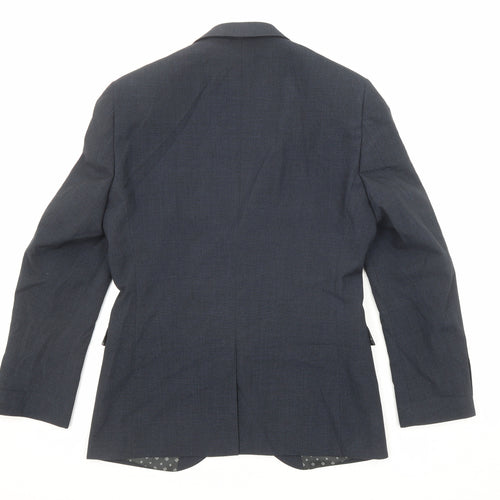 NEXT Mens Blue Polyester Jacket Suit Jacket Size 36 Regular