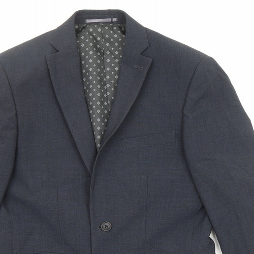 NEXT Mens Blue Polyester Jacket Suit Jacket Size 36 Regular