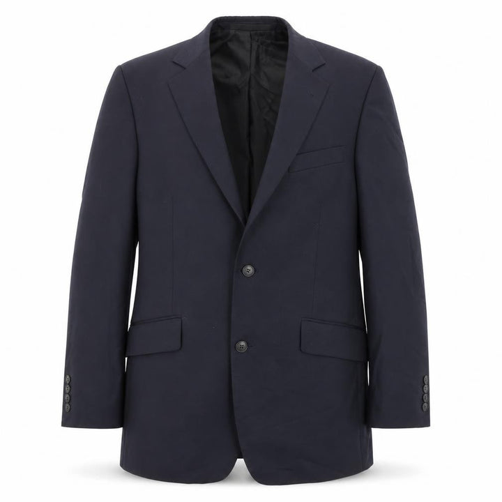 Terry de Havilland Mens Blue Polyester Jacket Suit Jacket Size 38 Regular