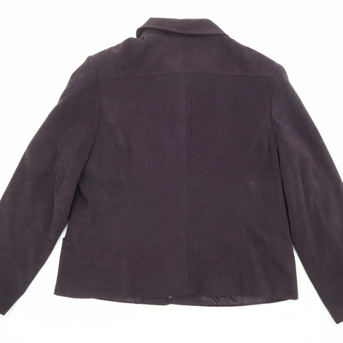 EWM Womens Purple Jacket Size 16 Zip
