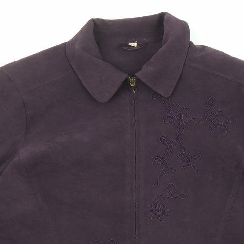 EWM Womens Purple Jacket Size 16 Zip