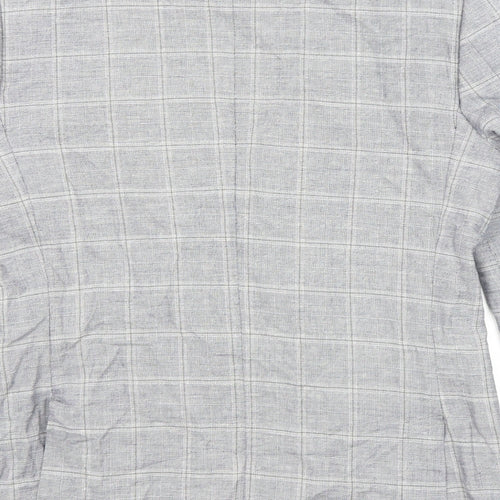 River Island Mens Grey Plaid Polyester Jacket Suit Jacket Size 40 Regular
