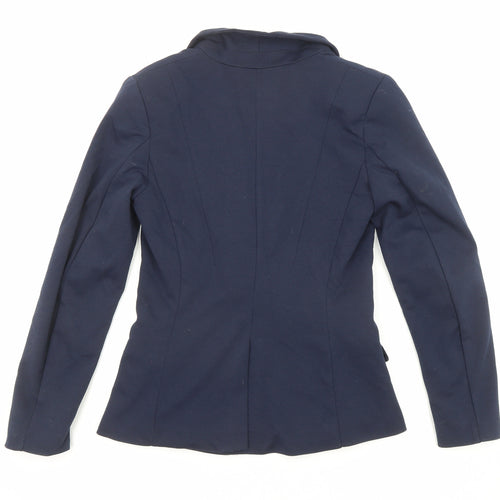 H&M Womens Blue Jacket Blazer Size 4 Button