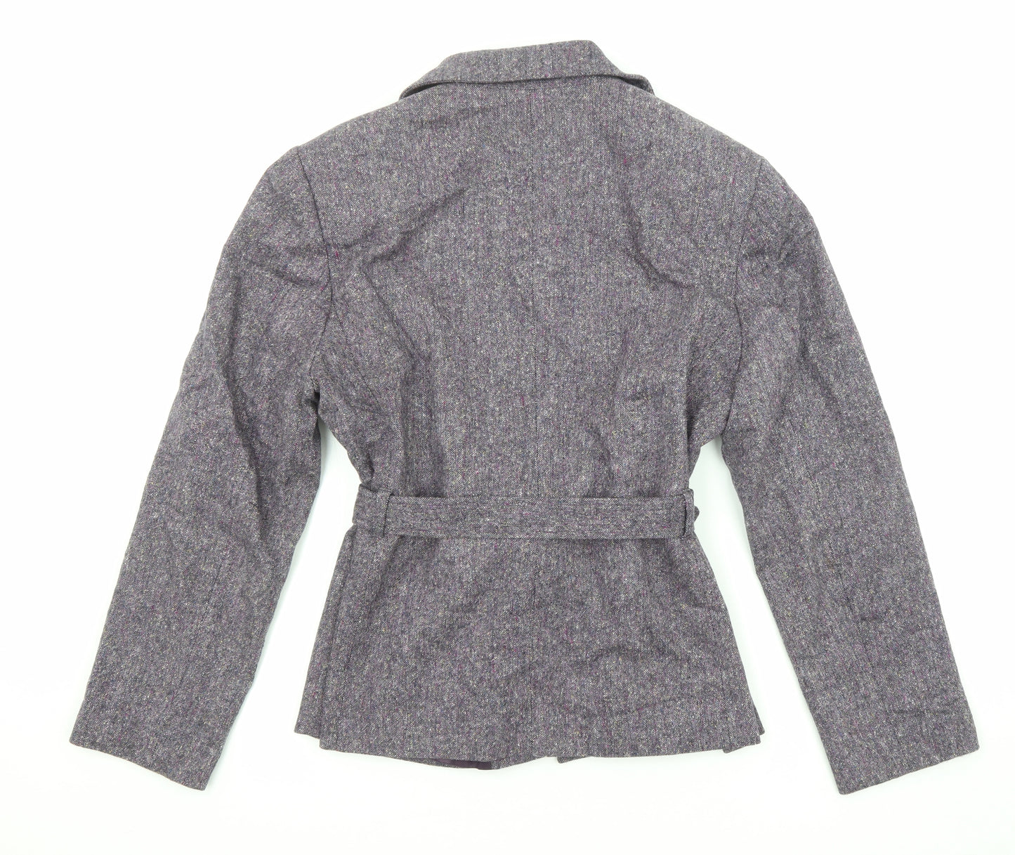 Per Una Womens Purple Geometric Jacket Size 18 Button