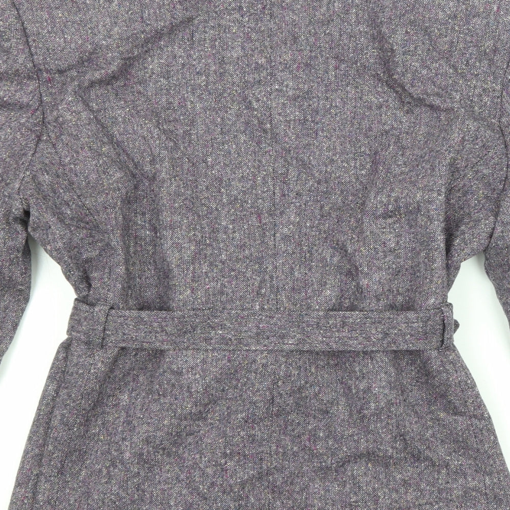 Per Una Womens Purple Geometric Jacket Size 18 Button