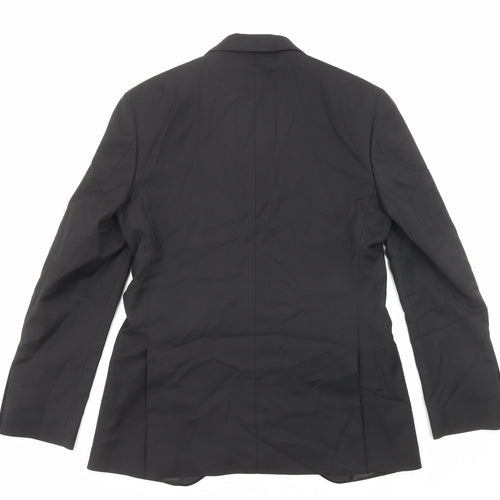 Marks and Spencer Mens Black Polyester Tuxedo Suit Jacket Size 36 Regular