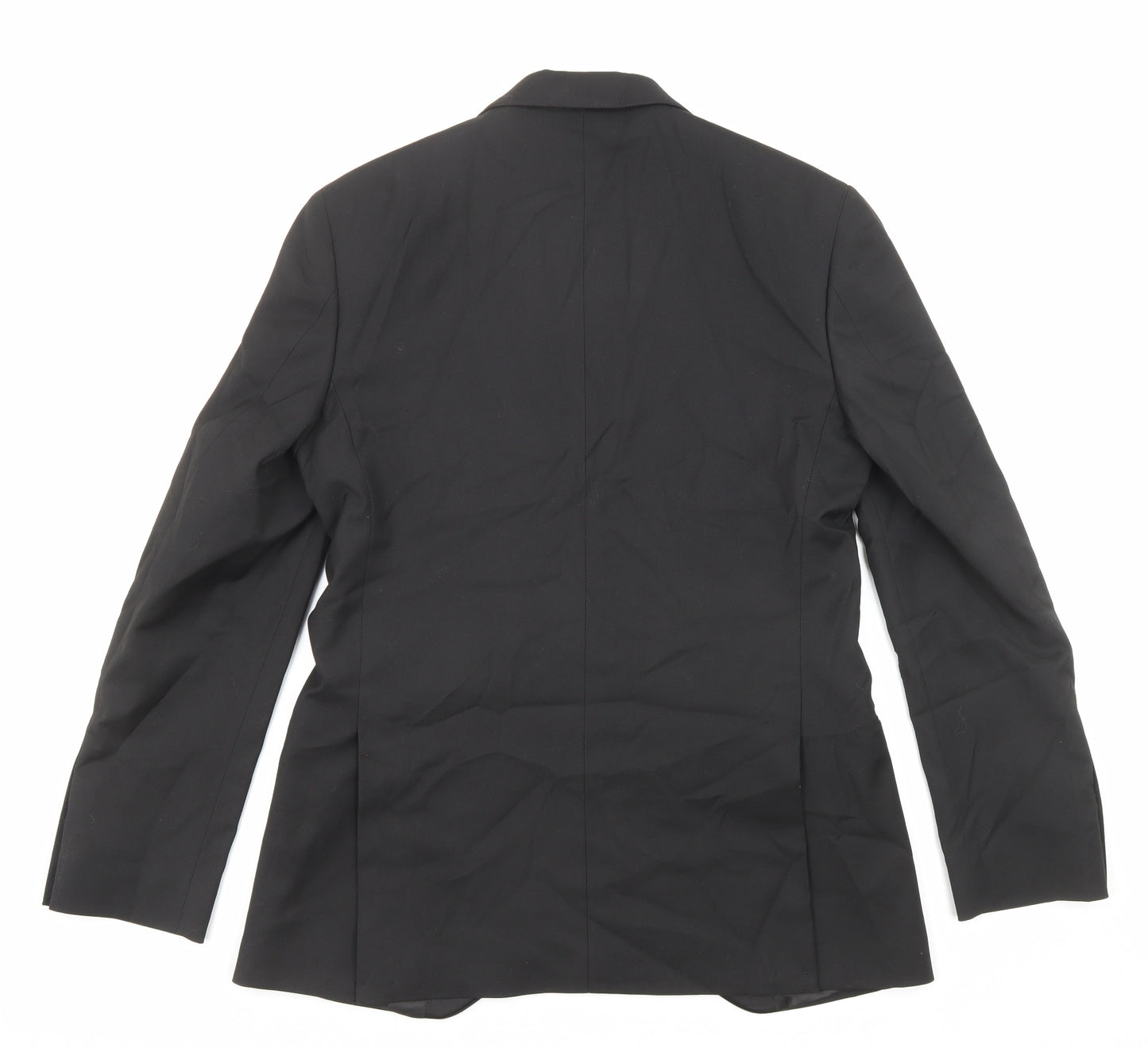 Marks and Spencer Mens Black Polyester Tuxedo Suit Jacket Size 36 Regular