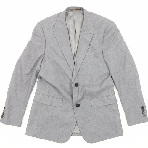 Skopes Mens Grey Polyester Jacket Suit Jacket Size 34 Regular