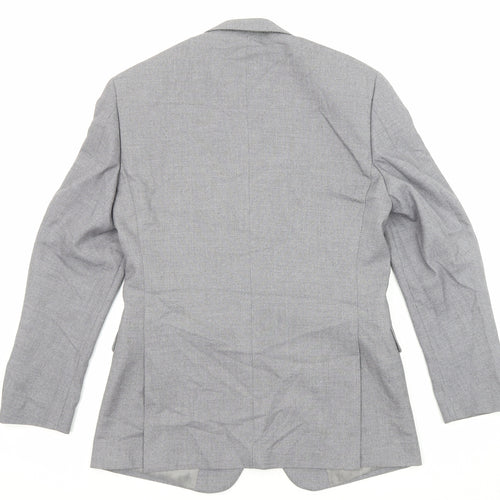 Skopes Mens Grey Polyester Jacket Suit Jacket Size 34 Regular
