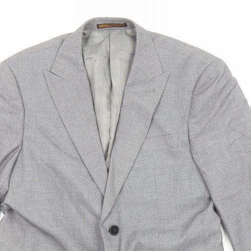 Skopes Mens Grey Polyester Jacket Suit Jacket Size 34 Regular
