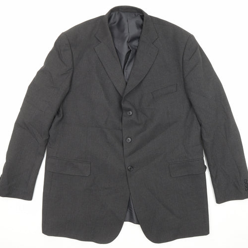Marks and Spencer Mens Grey Polyester Jacket Suit Jacket Size 48 Regular