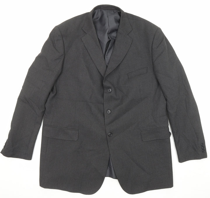Marks and Spencer Mens Grey Polyester Jacket Suit Jacket Size 48 Regular