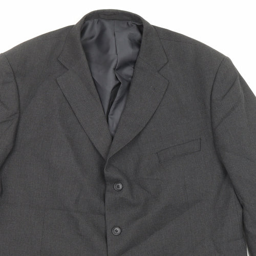 Marks and Spencer Mens Grey Polyester Jacket Suit Jacket Size 48 Regular