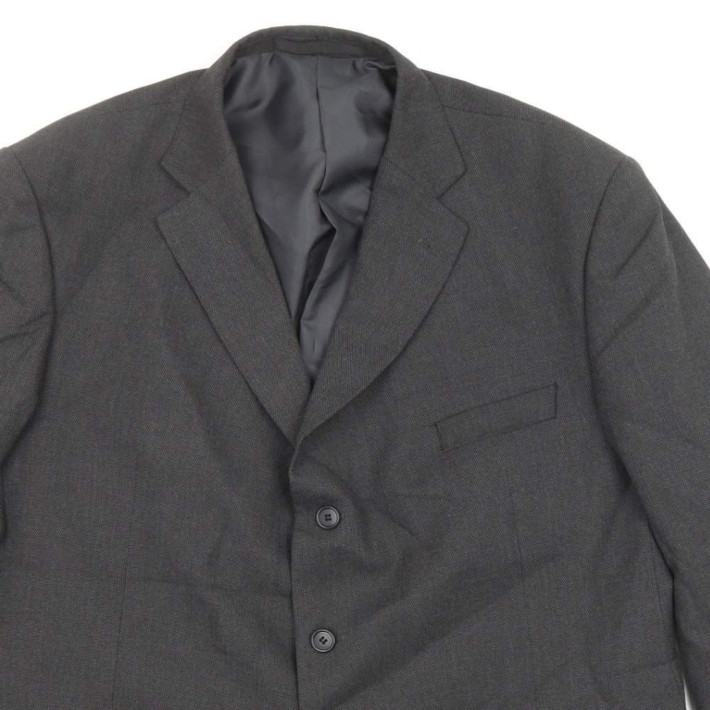 Marks and Spencer Mens Grey Polyester Jacket Suit Jacket Size 48 Regular