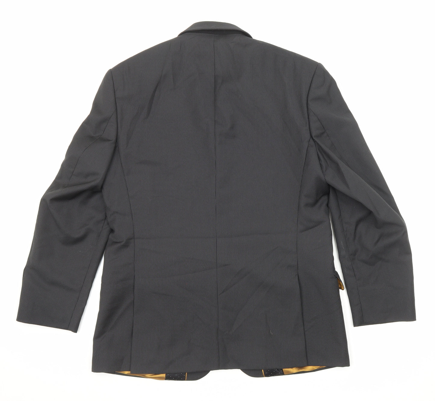 Jasper Conran Mens Black Striped Wool Jacket Suit Jacket Size 40 Regular