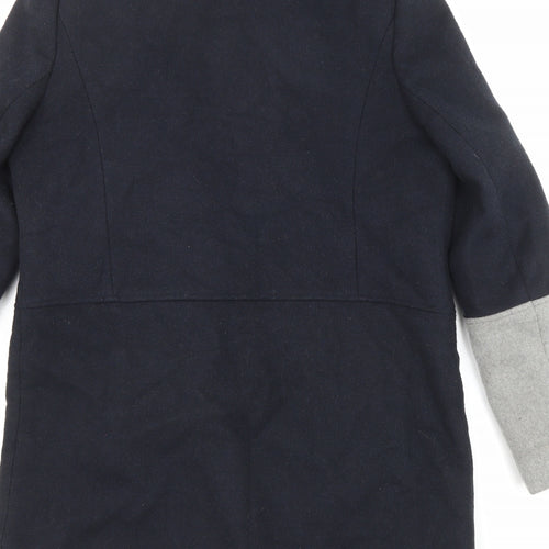 NEXT Womens Blue Overcoat Coat Size 12 Zip