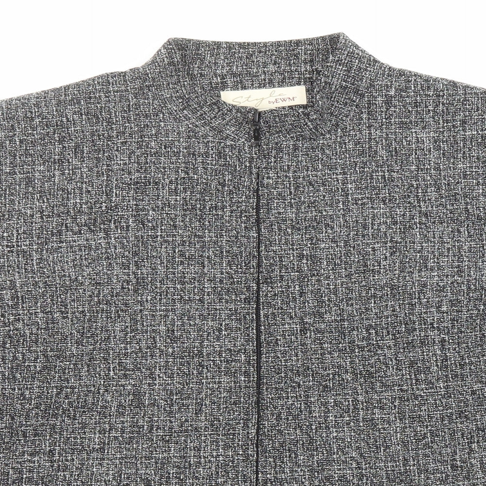 EWM Womens Grey Jacket Size 16 Zip