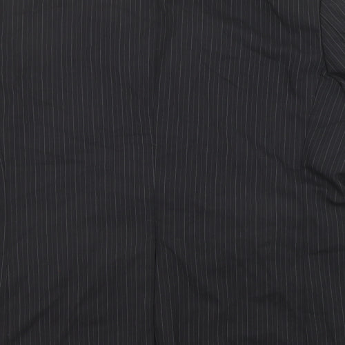 Marks and Spencer Mens Black Striped Wool Jacket Suit Jacket Size 48 Regular