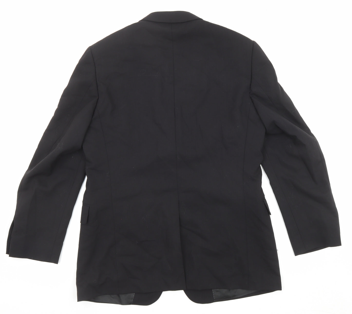 Limeys Mens Black Wool Jacket Suit Jacket Size 42 Regular - Five-Button Sleeve