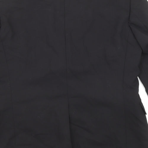 Limeys Mens Black Wool Jacket Suit Jacket Size 42 Regular - Five-Button Sleeve