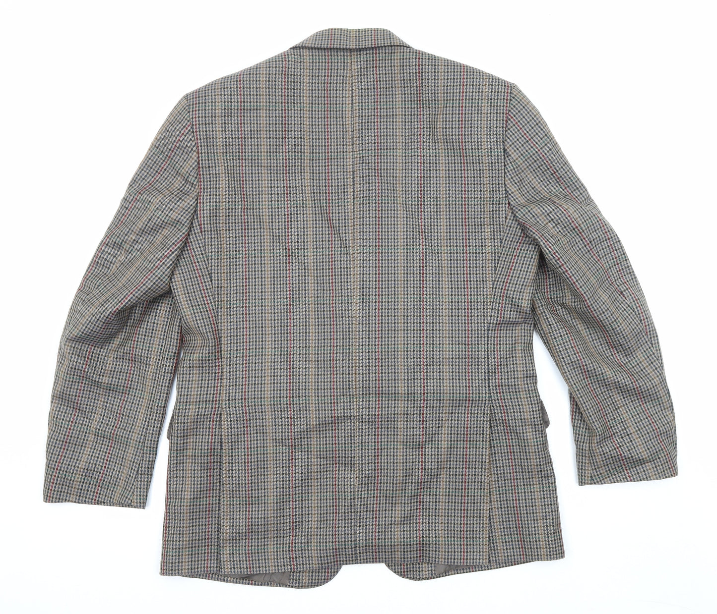 Diplomat Mens Multicoloured Geometric Wool Jacket Blazer Size 40 Regular