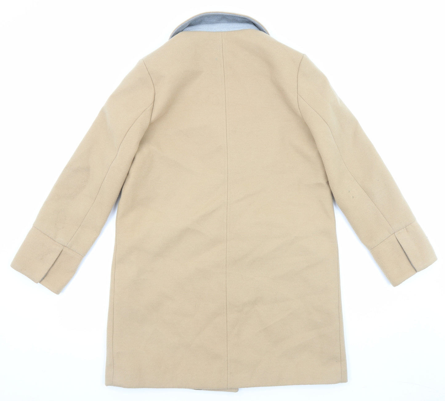 Topshop Womens Beige Overcoat Coat Size 10 Button