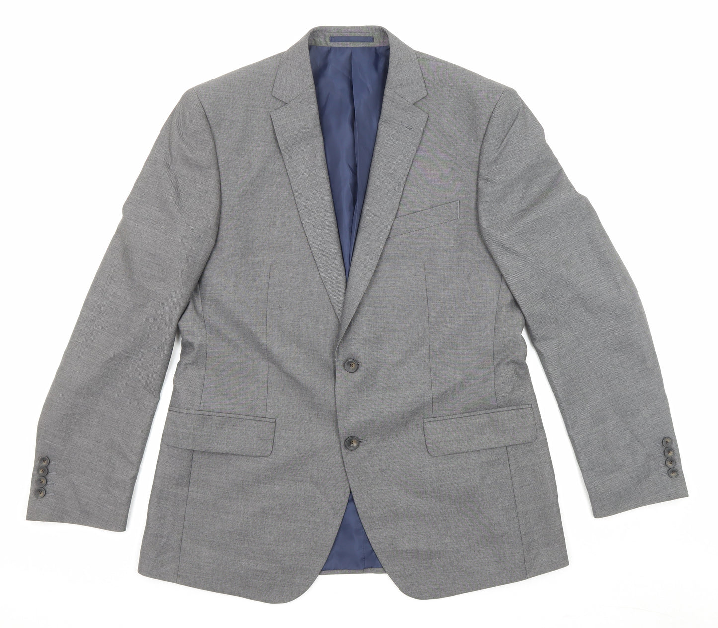Marks and Spencer Mens Grey Polyester Jacket Suit Jacket Size 40 Regular