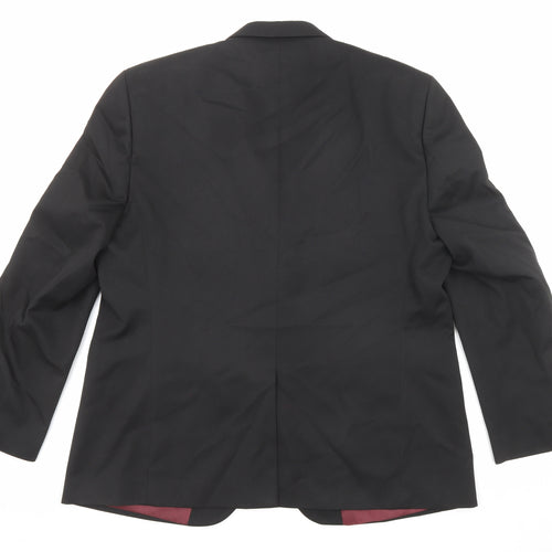 Marks and Spencer Mens Black Polyester Tuxedo Suit Jacket Size 46 Regular