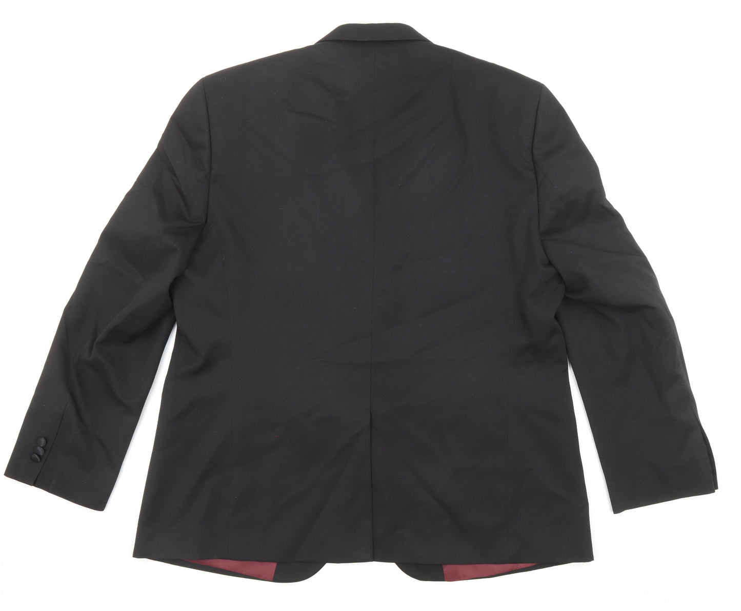 Marks and Spencer Mens Black Polyester Tuxedo Suit Jacket Size 46 Regular