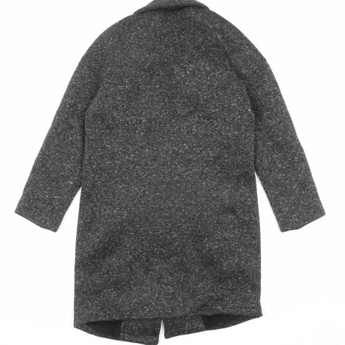 Amisu Womens Grey Overcoat Coat Size 6 Button