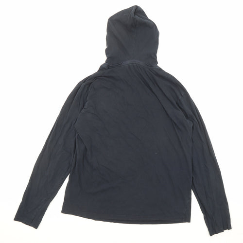 Brave Soul Womens Blue Cotton Pullover Hoodie Size L Pullover