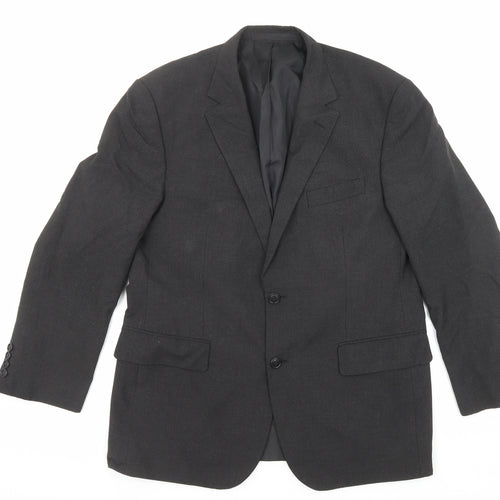 Marks and Spencer Mens Black Polyester Jacket Suit Jacket Size 40 Regular