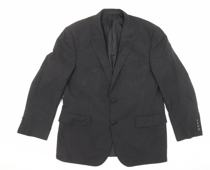 Marks and Spencer Mens Black Polyester Jacket Suit Jacket Size 40 Regular