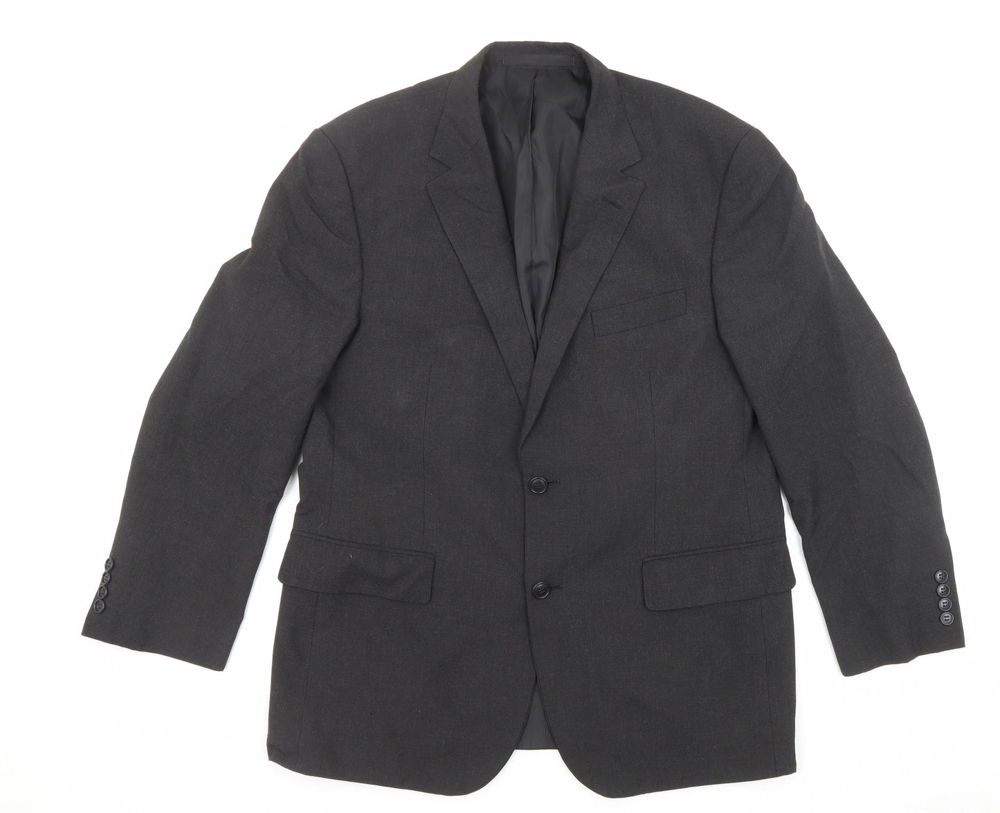 Marks and Spencer Mens Black Polyester Jacket Suit Jacket Size 40 Regular