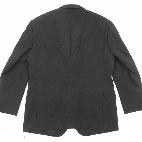 Marks and Spencer Mens Black Polyester Jacket Suit Jacket Size 40 Regular