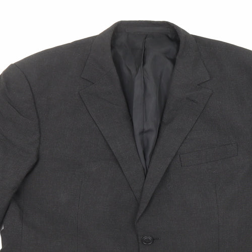 Marks and Spencer Mens Black Polyester Jacket Suit Jacket Size 40 Regular