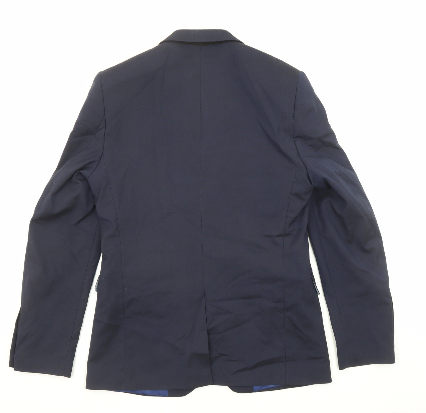 Burton Mens Blue Polyester Jacket Suit Jacket Size 36 Regular