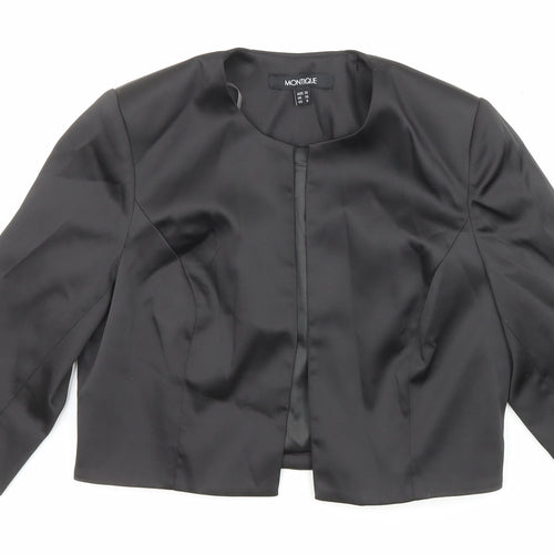Montique Womens Black Jacket Blazer Size 10