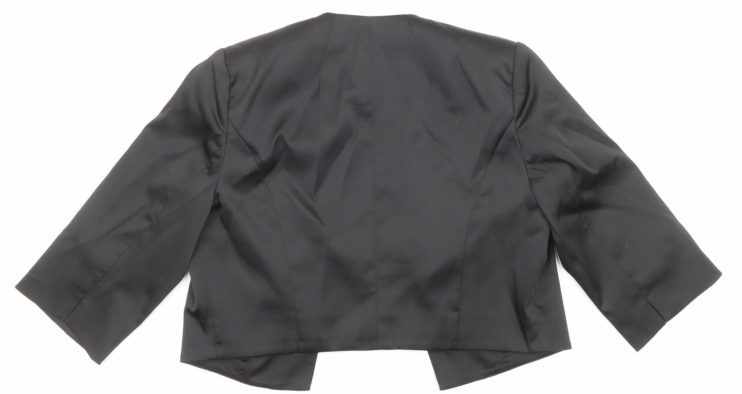 Montique Womens Black Jacket Blazer Size 10