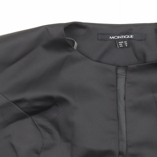 Montique Womens Black Jacket Blazer Size 10