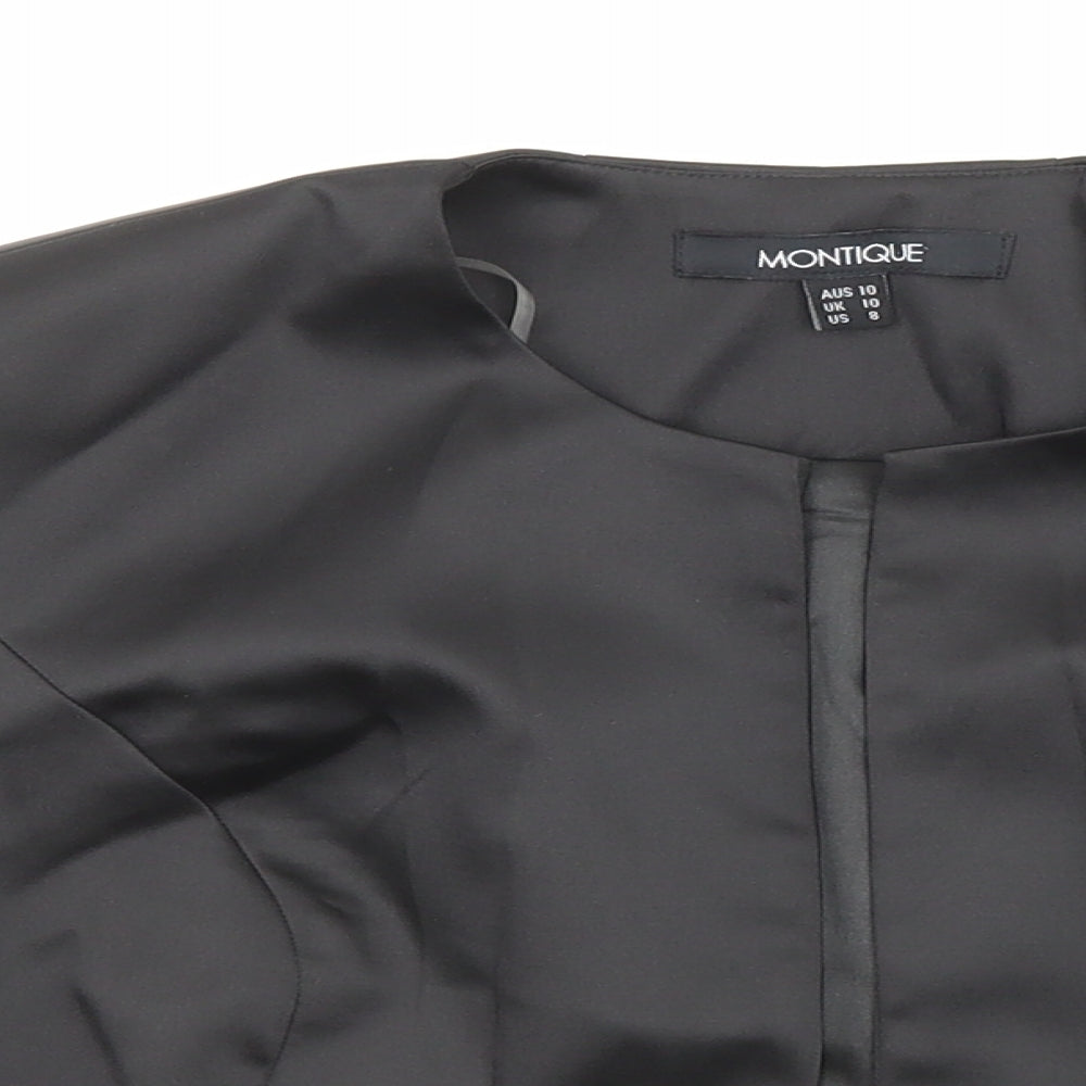 Montique Womens Black Jacket Blazer Size 10