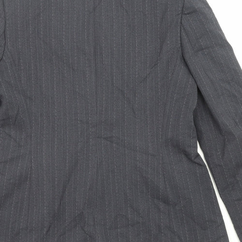 Debenhams Womens Grey Pinstripe Polyester Jacket Suit Jacket Size 12