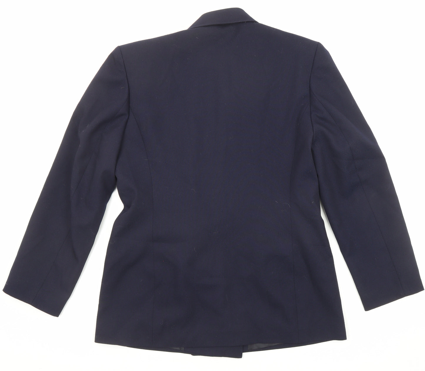 St Michael Womens Blue Jacket Blazer Size 12 Button