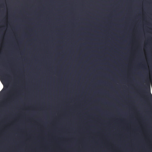 St Michael Womens Blue Jacket Blazer Size 12 Button