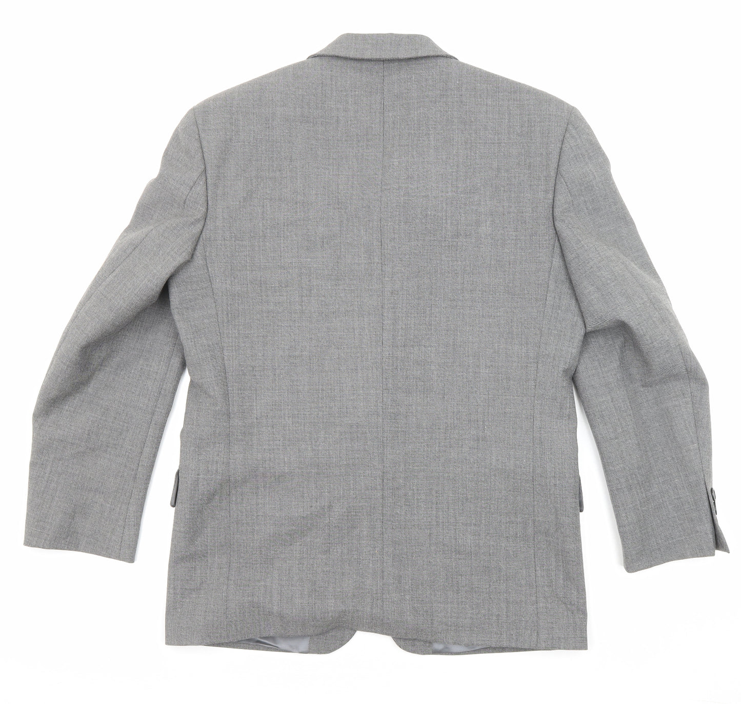 REMUS Mens Grey Polyester Jacket Suit Jacket Size 38 Regular