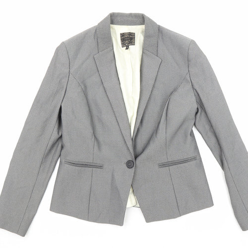 NEXT Womens Grey Polyester Jacket Suit Jacket Size 14