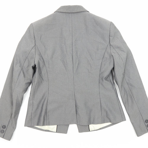 NEXT Womens Grey Polyester Jacket Suit Jacket Size 14